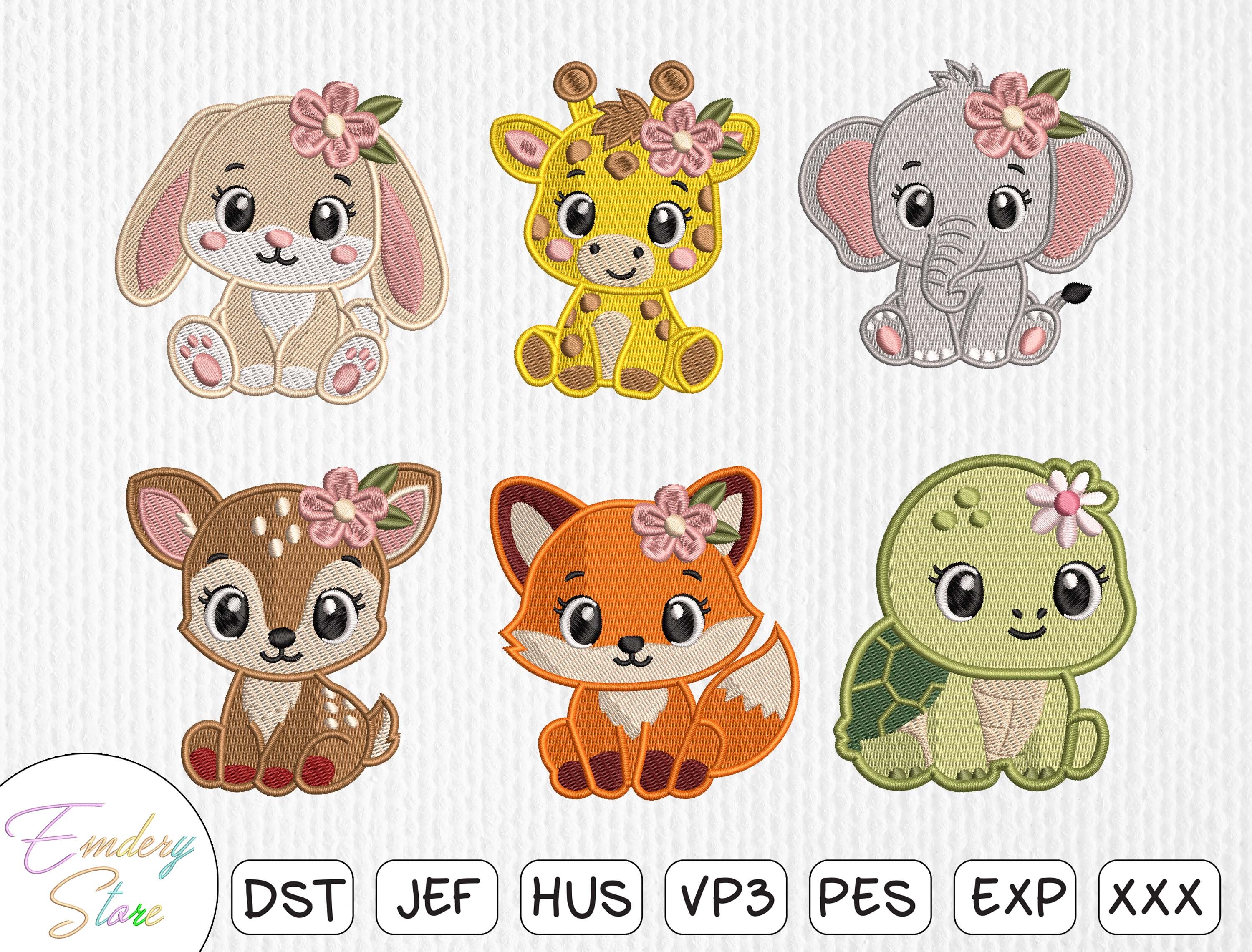Baby Animals Embroidery Design Bundle · Creative Fabrica