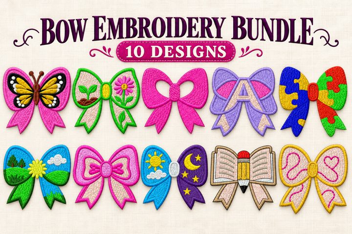 Creative Bow Embroidery Bundle