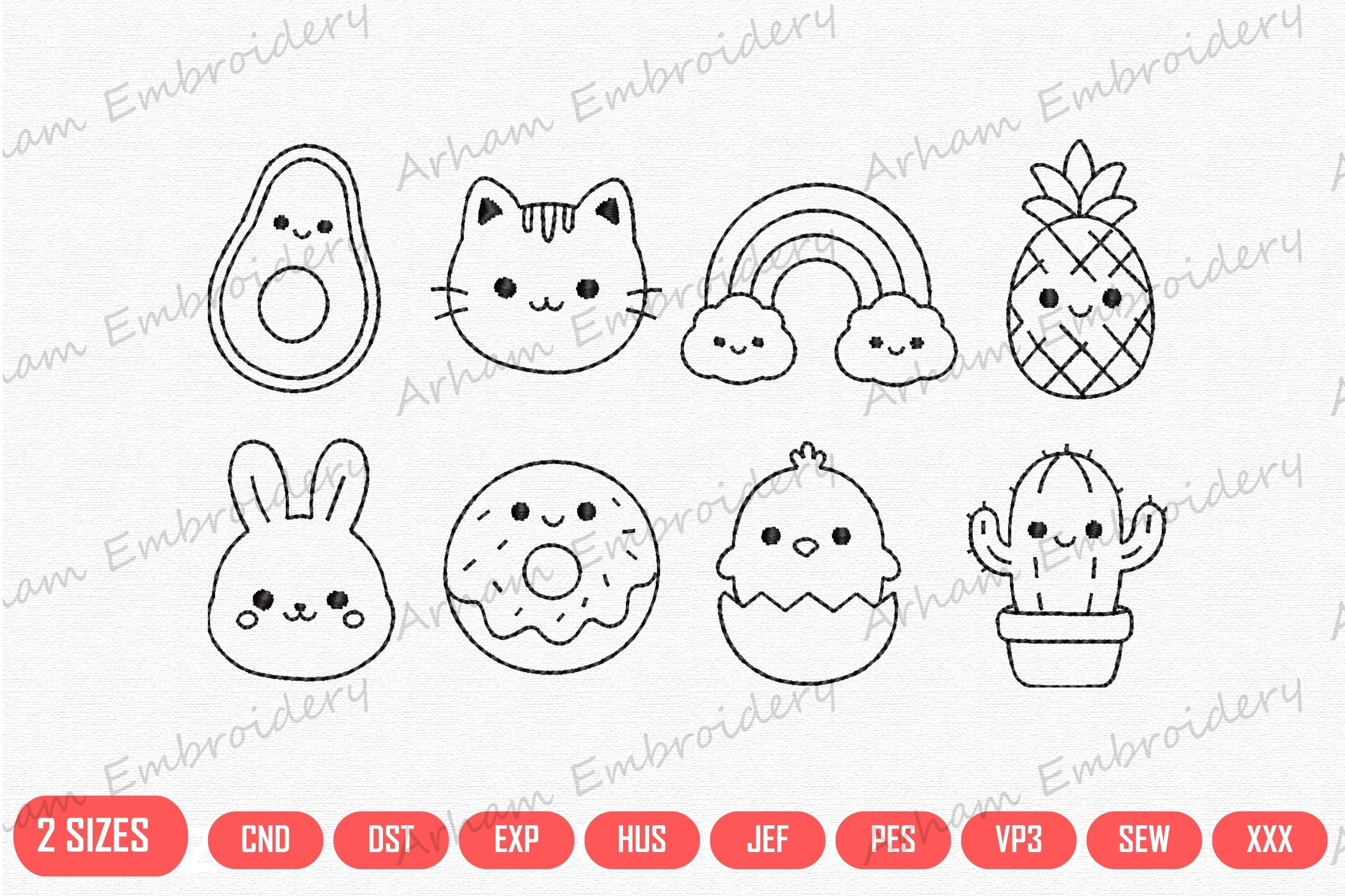 Cute Animal, Fruit & Rainbow · Creative Fabrica