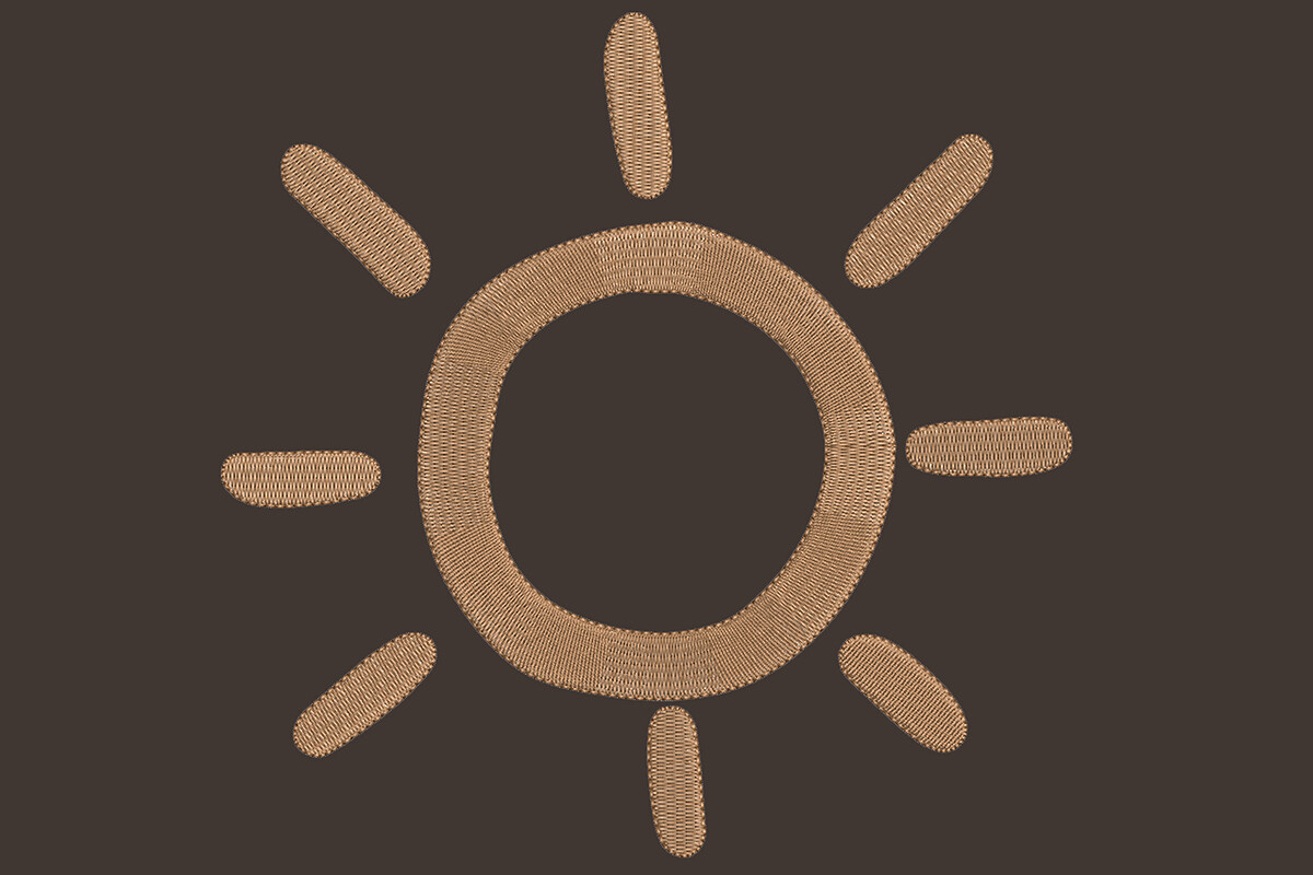 Cute Boho Sun Embroidery Design · Creative Fabrica