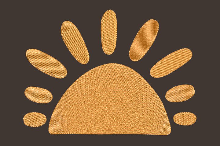 Cute Boho Sun Embroidery Design