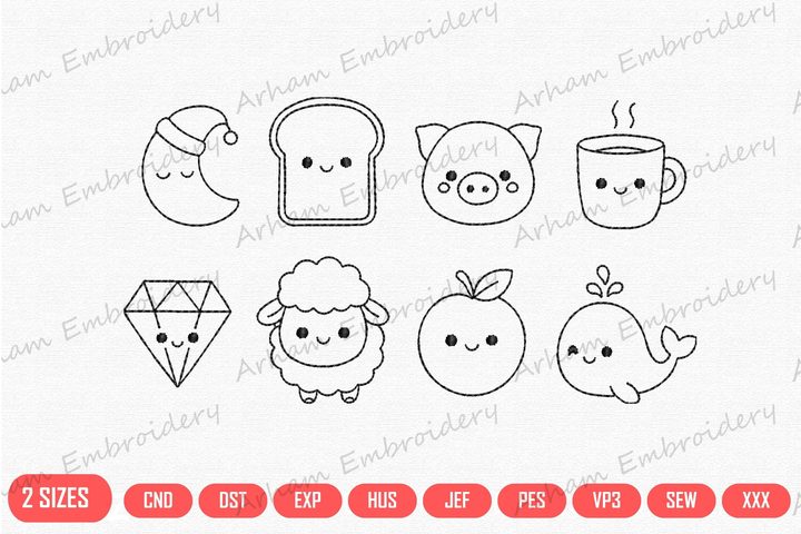 Cute Kawaii Animal & Everyday Icons