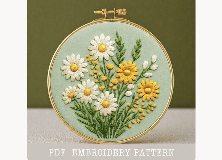 Daisy Hand Embroidery Pattern