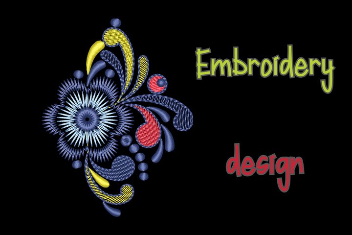 Embroidery Design Flowers Folk Pattern