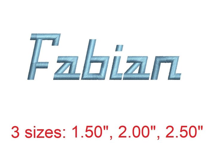 Fabian Embroidery Font
