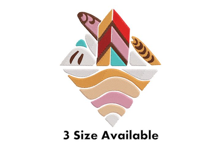 Geometric Shapes Embroidery Design