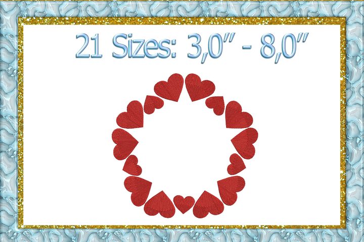 Heart Frame Monogram Embroidery Design