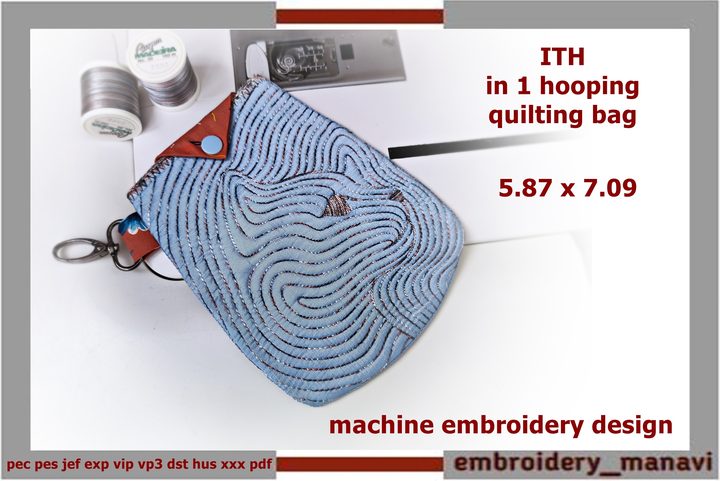 In the Hoop Bag Quilting Cat with Valve