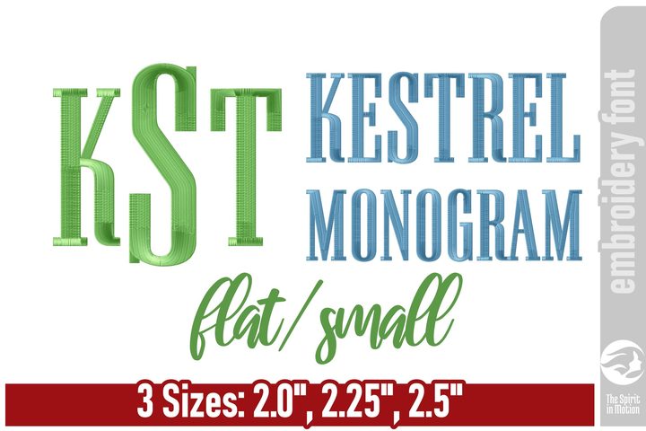 Kestrel Monogram Font - Staggered / S
