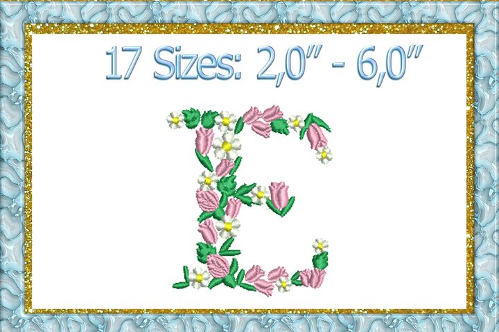 Letter E Embroidery