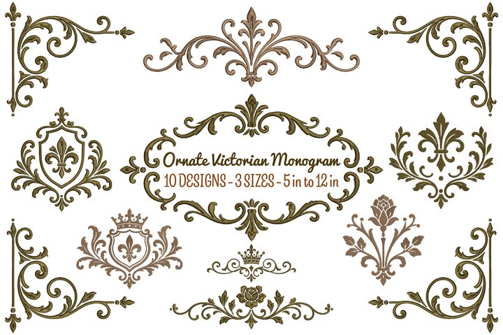 Mini Ornate Victorian Monogram Bundle