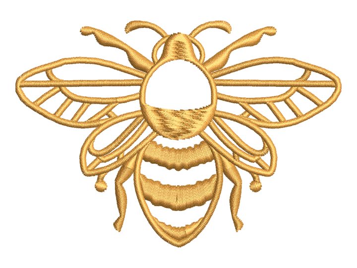 Minimal Bee Monogram Embroidery