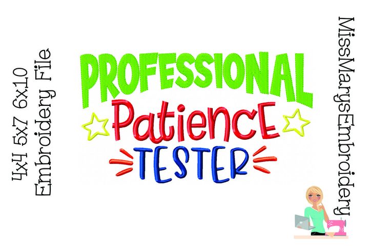 Professional Patience Tester Embroidery