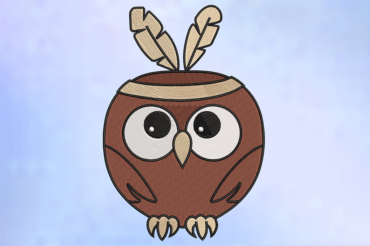 Tribal Owl Embroidery Design · Creative Fabrica